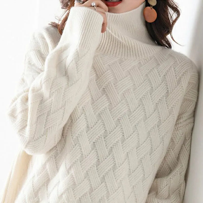 Adelaide | Rollkragenpullover mit Flechtmuster