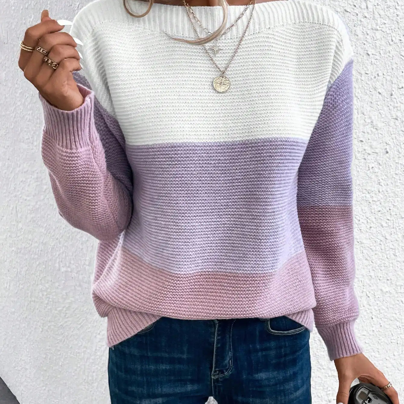 Grace | Weicher Pullover mit Farbverlauf