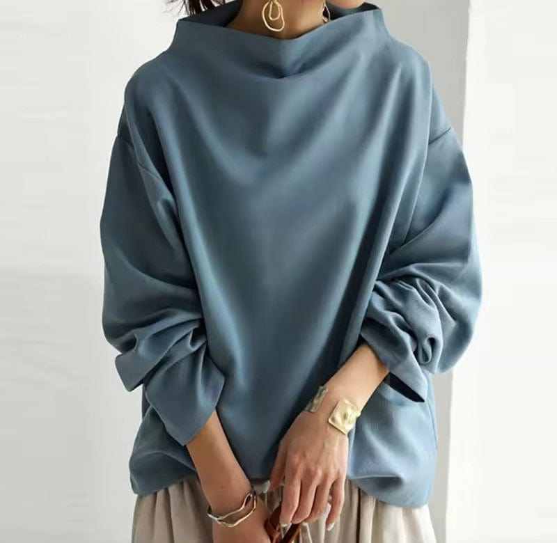 Beryl | Stehkragen-Pullover mit Ballonärmeln