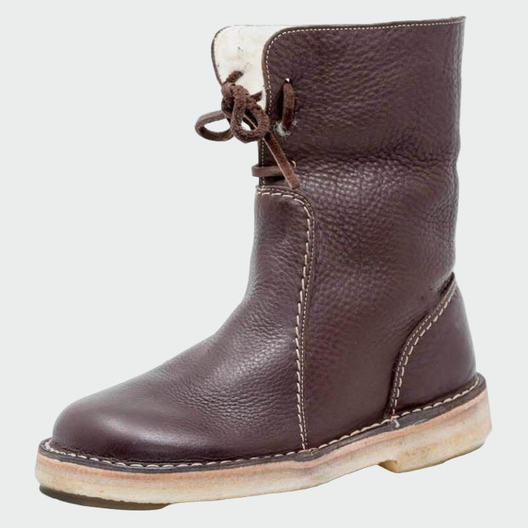 Wasserfeste Lederstiefel für Herren mit Wollfutter