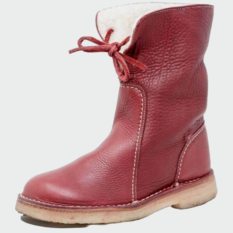 Wasserfeste Lederstiefel für Herren mit Wollfutter