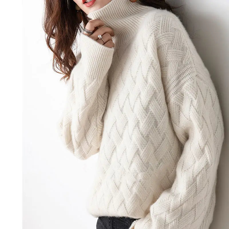 Adelaide | Rollkragenpullover mit Flechtmuster