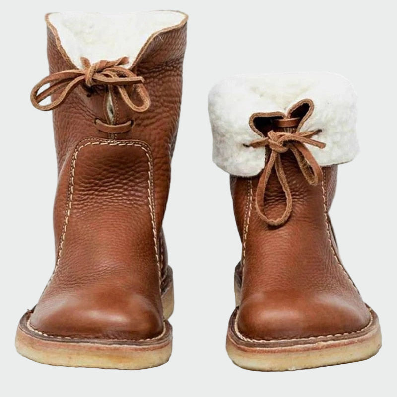 Wasserfeste Lederstiefel für Herren mit Wollfutter