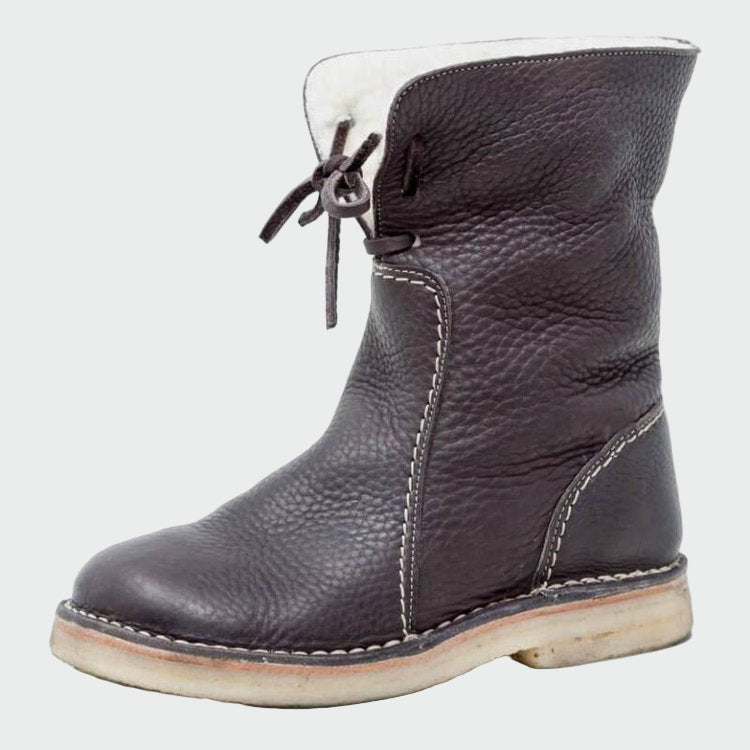 Wasserfeste Lederstiefel für Herren mit Wollfutter