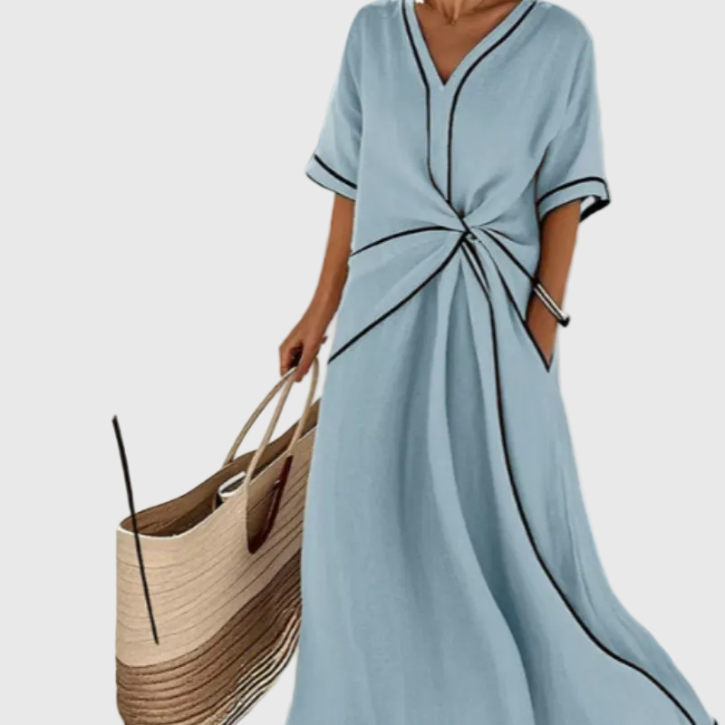 Helena | Maxikleid mit seitlicher Drapierung