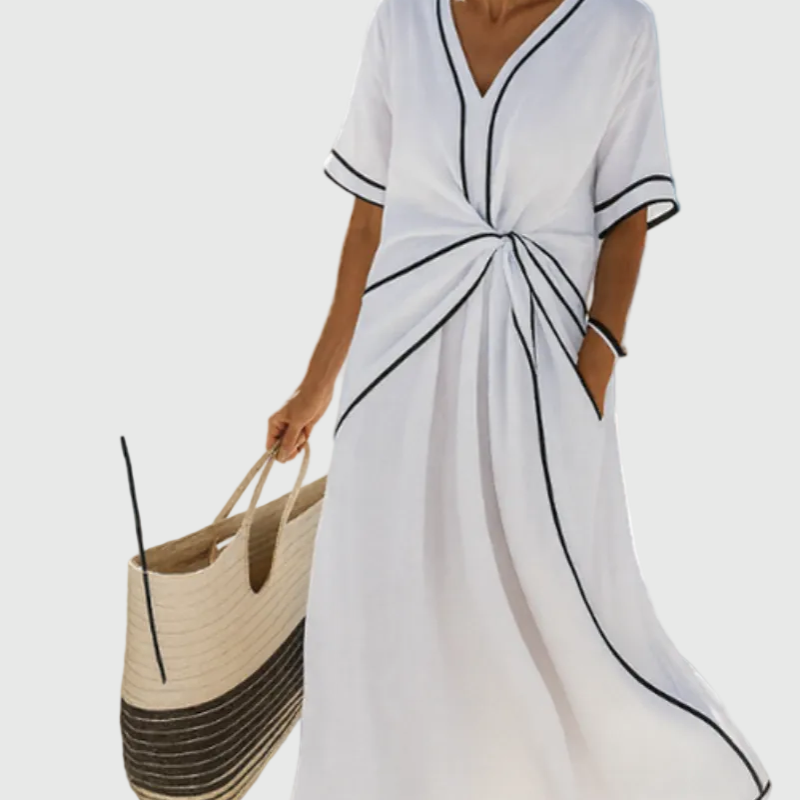 Helena | Maxikleid mit seitlicher Drapierung
