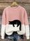 Bonnie | Oversize-Pullover mit Katzenmotiv
