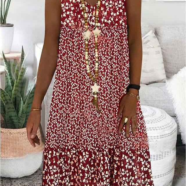 Ayla | Ärmelloses Kleid mit V-Ausschnitt