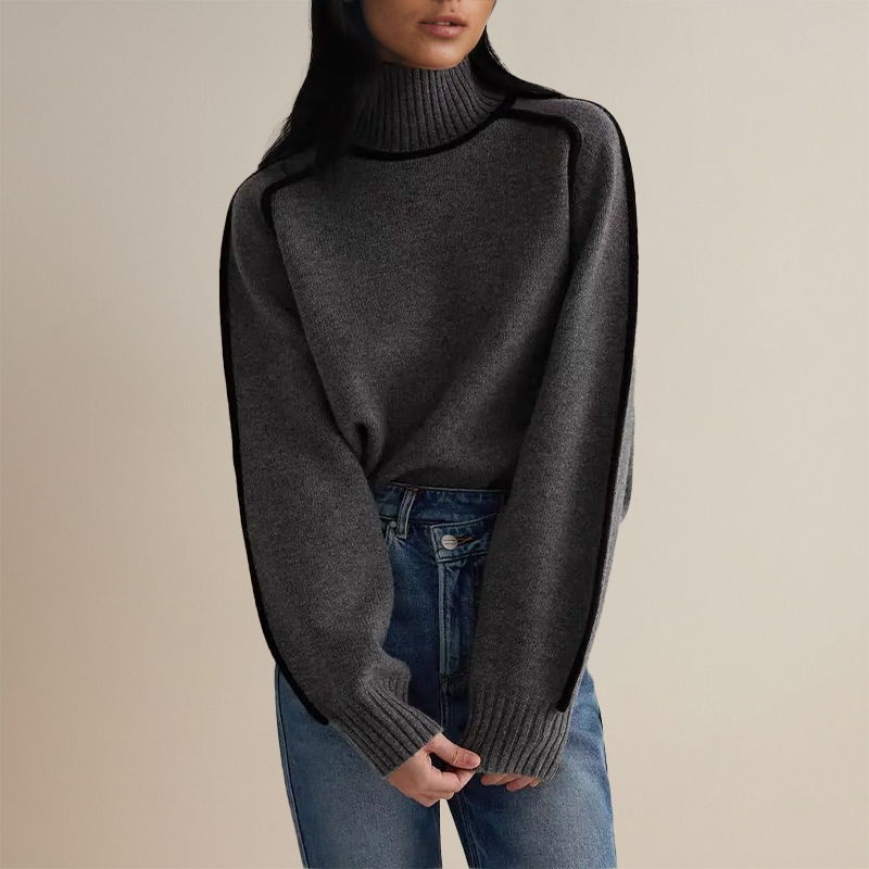 Greta | Gerippter Rollkragenpullover