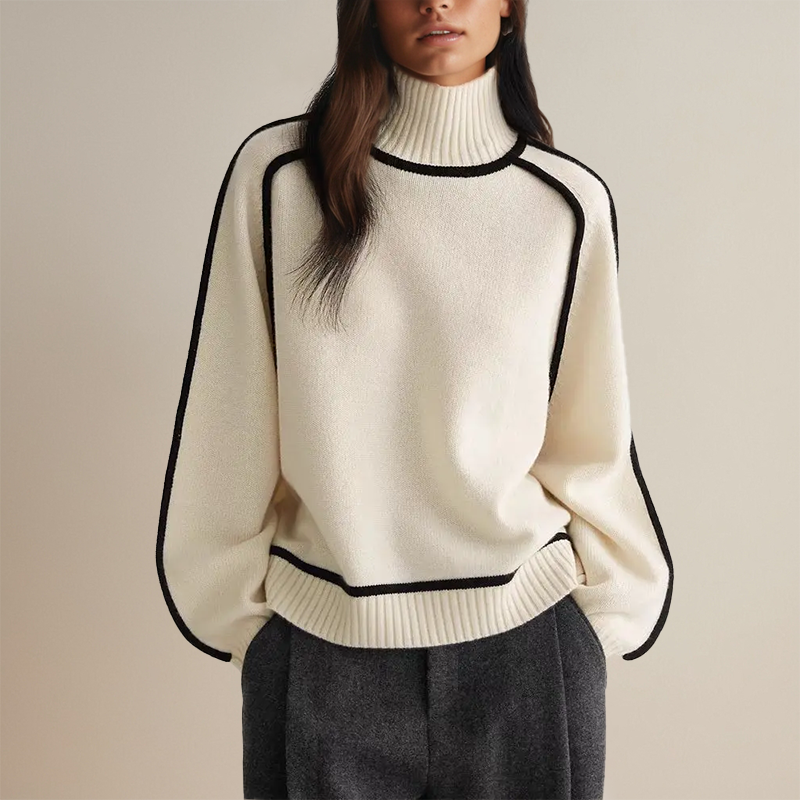 Greta | Gerippter Rollkragenpullover