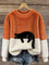 Bonnie | Oversize-Pullover mit Katzenmotiv