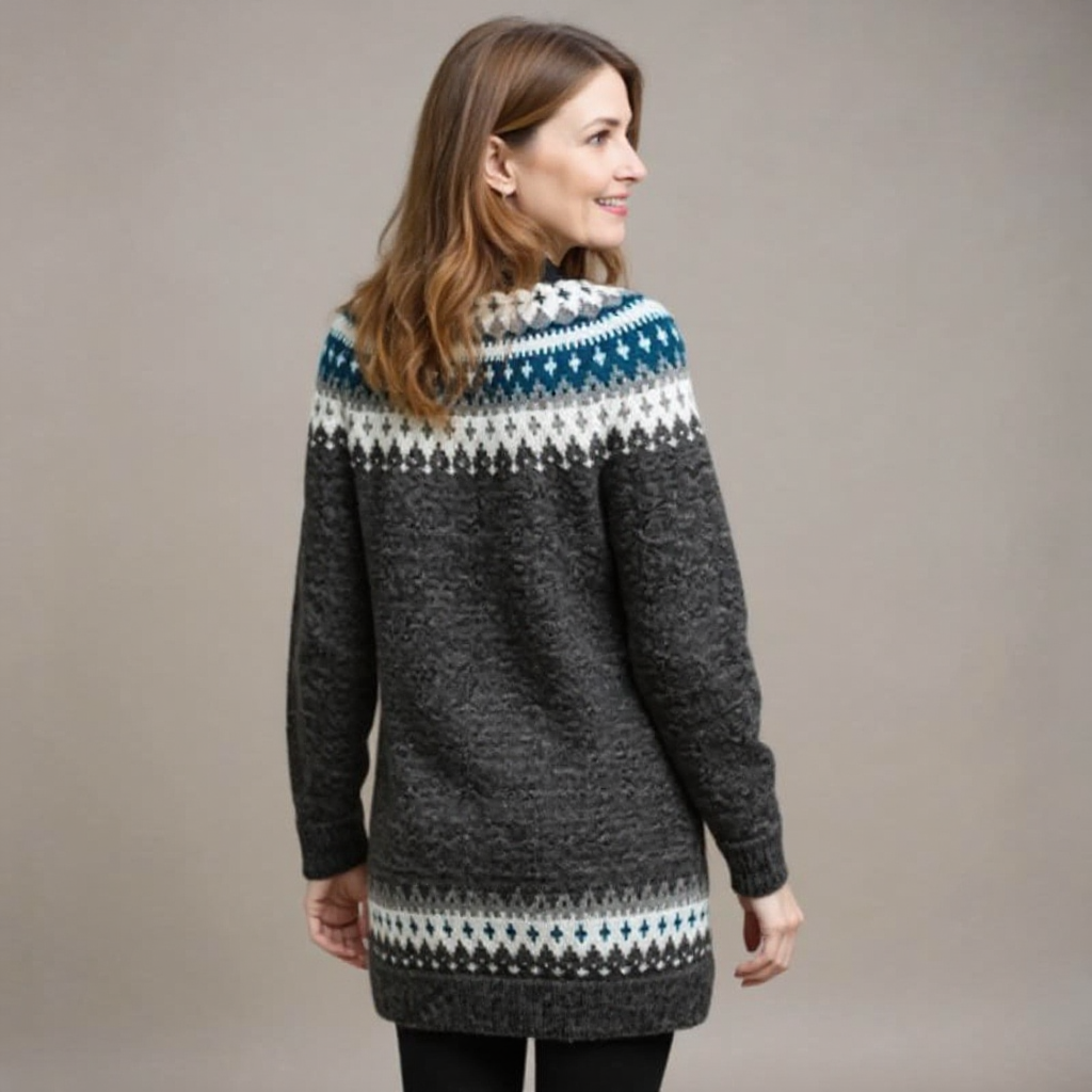 Pearl | Langer Norwegerpullover