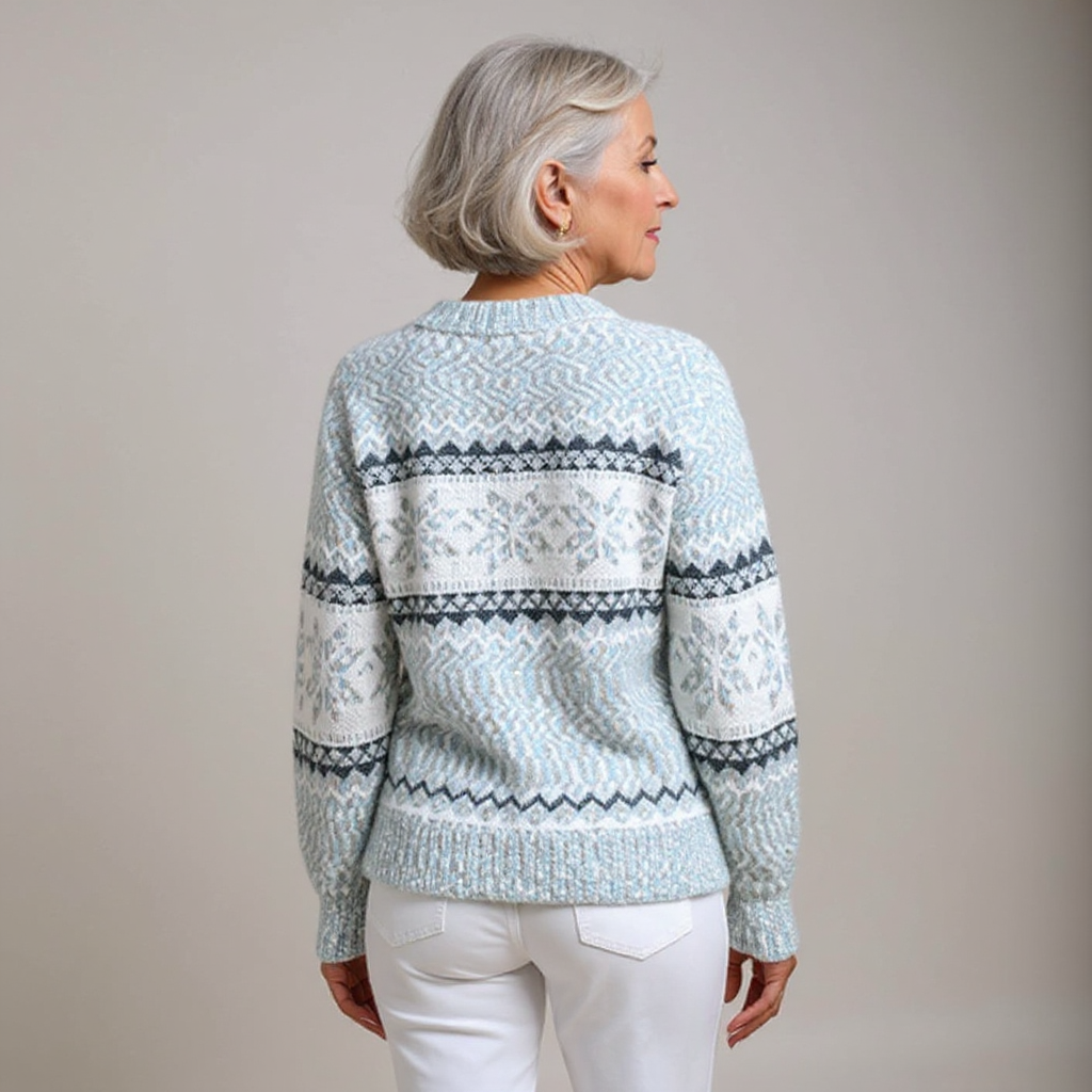 Enid | Strickpullover mit Schneeflockenmuster