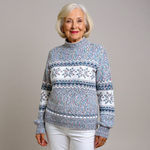 Enid | Strickpullover mit Schneeflockenmuster