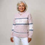 Enid | Strickpullover mit Schneeflockenmuster
