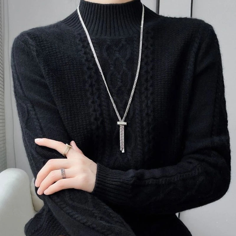 Blanche | Flauschiger Rollkragenpullover