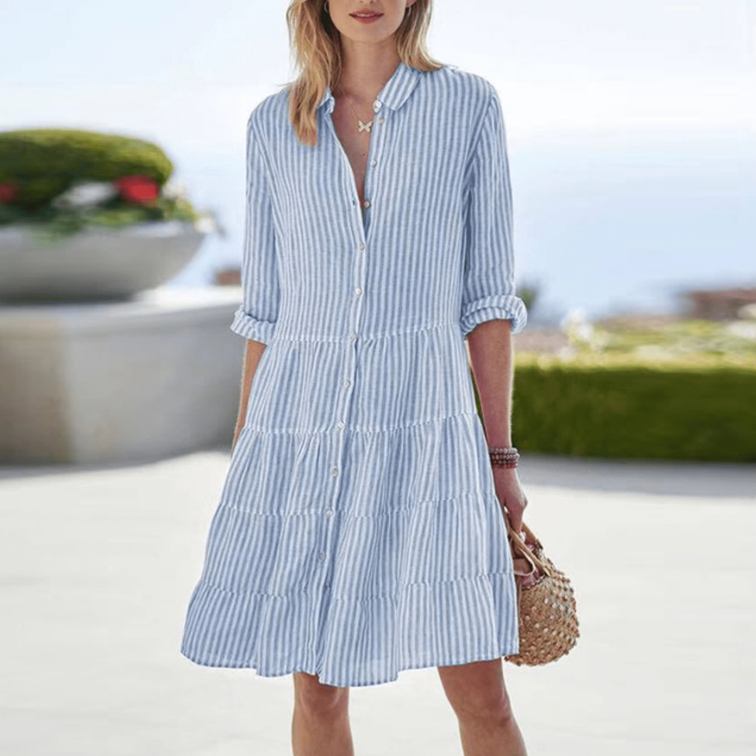 Lolita | Kleid mit maritimen Streifen