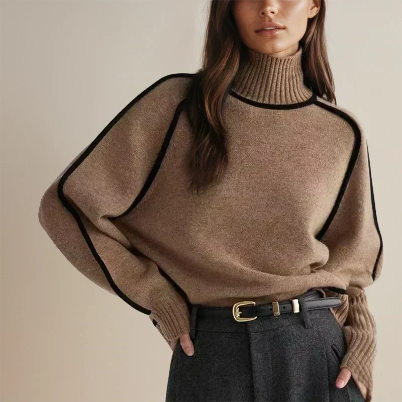 Edith | Rollkragenpullover aus Baumwollmix