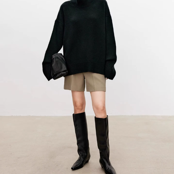 Beatrice | Zopfstrick-Rollkragenpullover