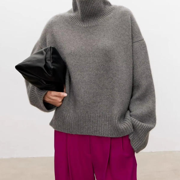 Beatrice | Zopfstrick-Rollkragenpullover