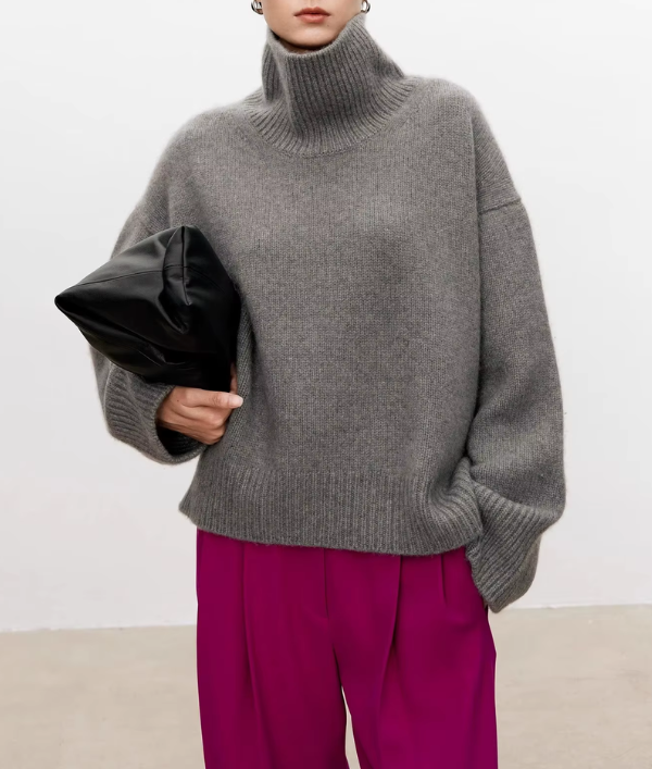 Beatrice | Zopfstrick-Rollkragenpullover