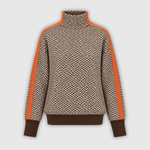Agnes | Rollkragenpullover mit Fischgrätmuster