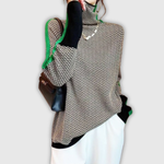 Agnes | Rollkragenpullover mit Fischgrätmuster