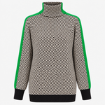 Agnes | Rollkragenpullover mit Fischgrätmuster