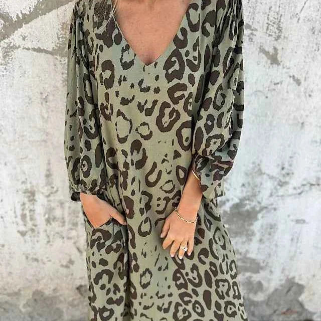 Jessa – Maxikleid mit Leopardenprint